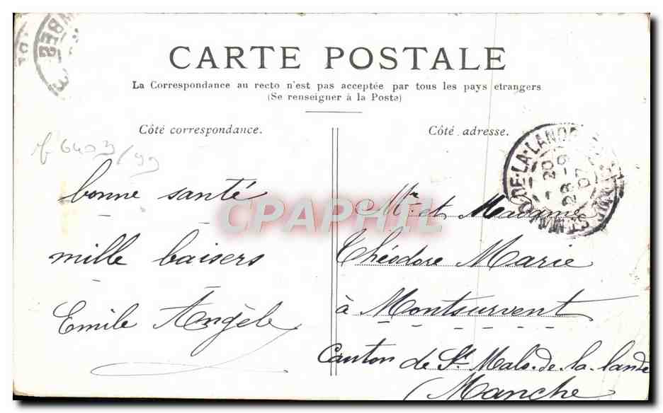 CPA Paris La Bourse — Rückseite