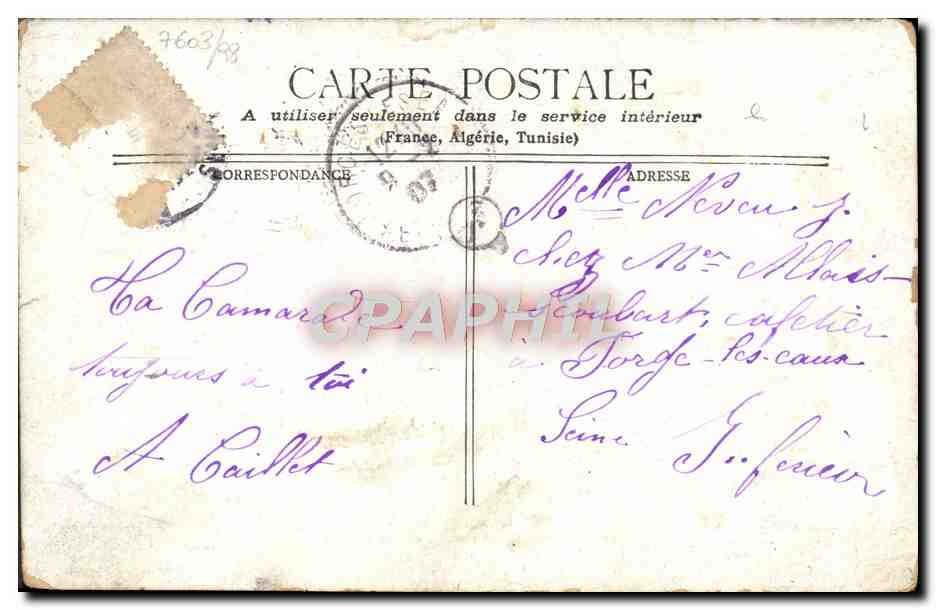 CPA Paris Sur Le Boulevard St Martin Le marchand de journaux Petits Metiers — Rückseite