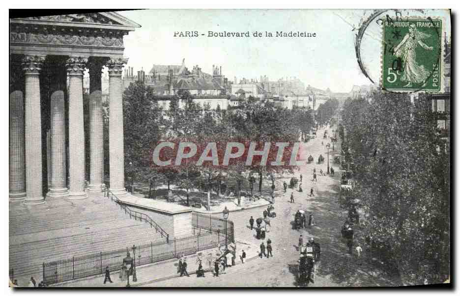 CPA Paris Boulevard De la Madeleine