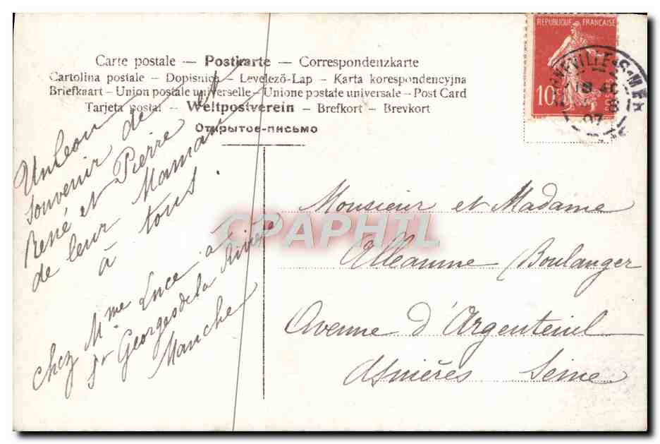 CPA Fantaisie Enfant — Verso
