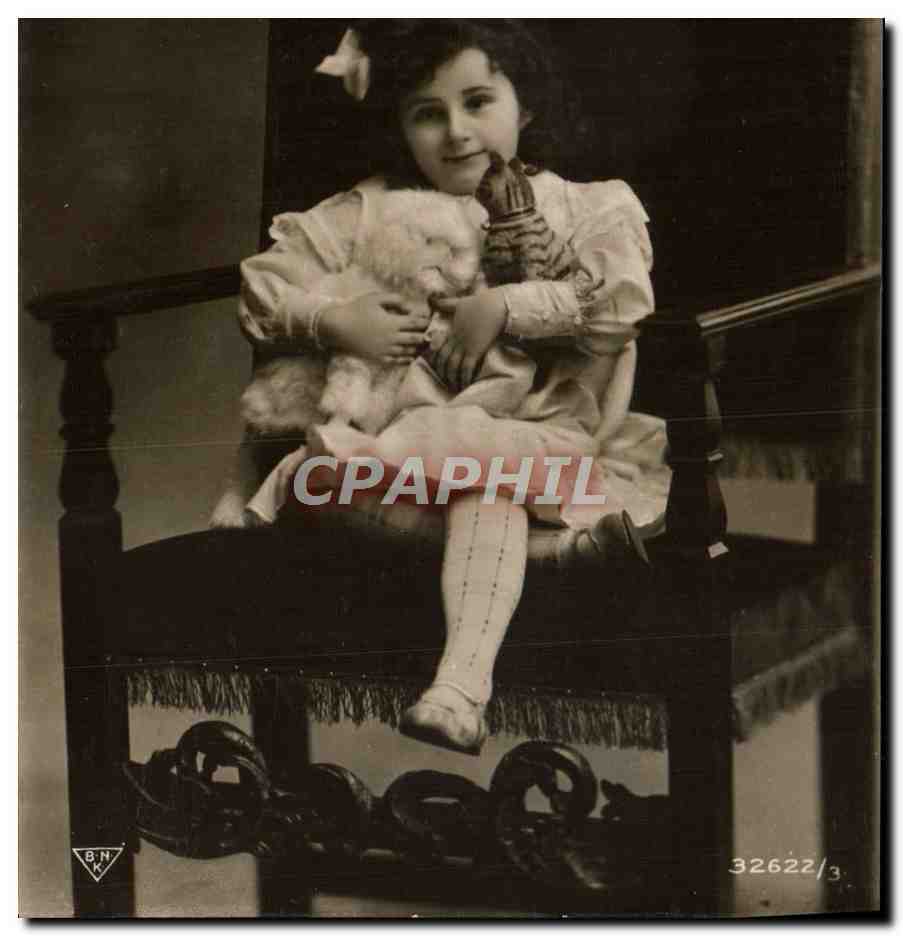 CPA Fantaisie Enfant Poupee Singe ?