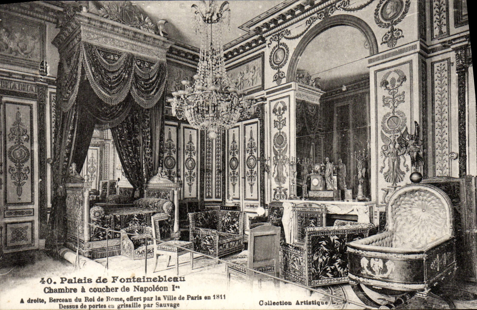 Palazzo di Fontainebleau — Camera da letto di Napoleone I — Collezione Artistica