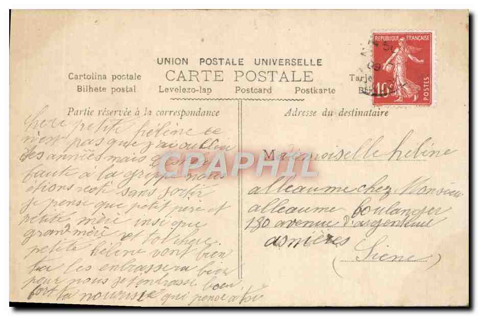 CPA Fantaisie Enfant — Rückseite