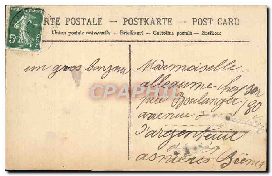 CPA Fantaisie Poisson 1er avril — Rückseite