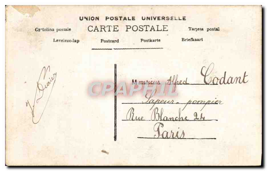 CPA Fantaisie Femme Heureuse Annee — Verso