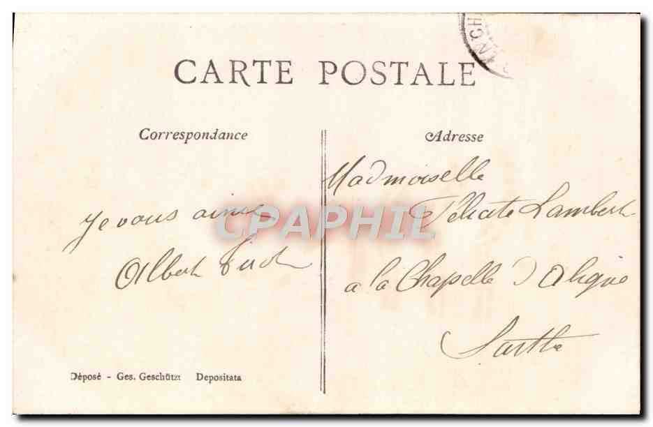 CPA Fantaisie Femme Heureuse Annee — Verso