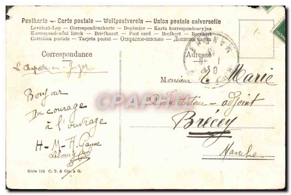 CPA Fantaisie Fleurs — Rückseite