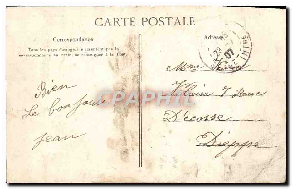 CPA Somain L'Eglise et la Place — Rückseite