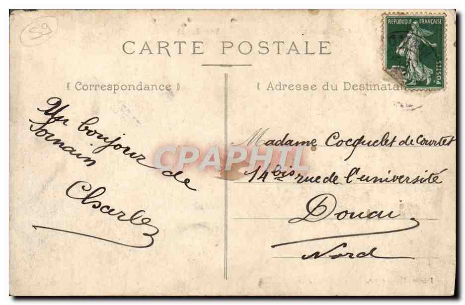 CPA Somain Inslitut Ophtalmique Vue Ouest — Rückseite