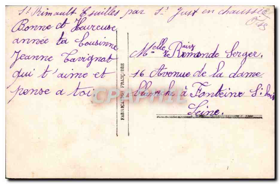 CPA Fantaisie Enfant — Verso