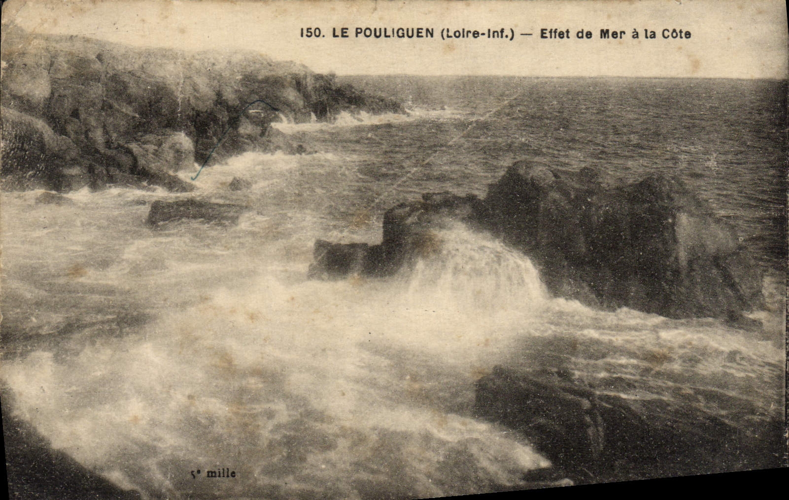 CPA Le Pouliguen Effet de Mer a la Cote