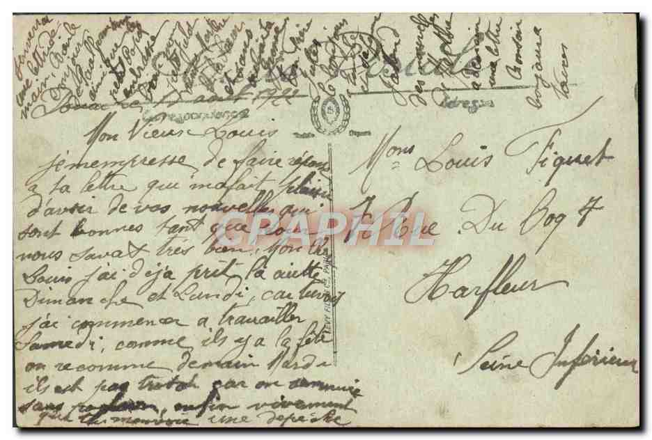 The Ruins of World War I — Douai — Corner of Grand’ Place and Rue de Bellain Burned by the Germans — Vised Paris n° 513 — Back