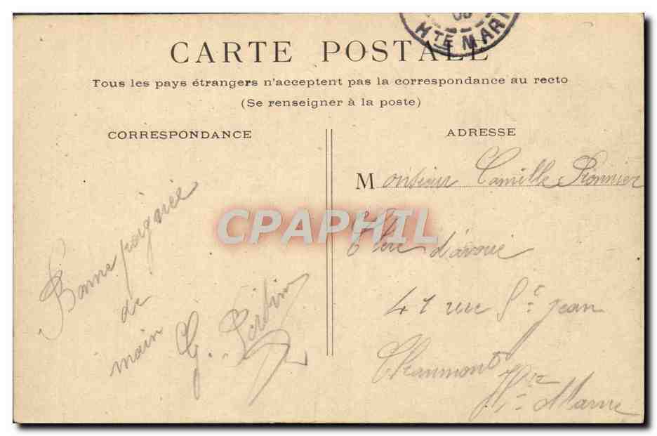 CPA Paris Gare Saint Lazare — Rückseite