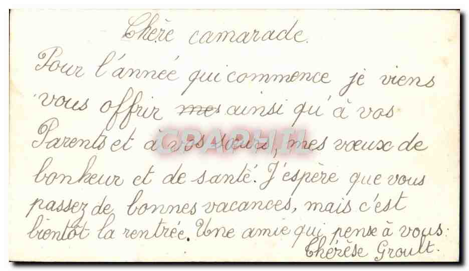 CPA Fantaisie Bonne annee — Rückseite