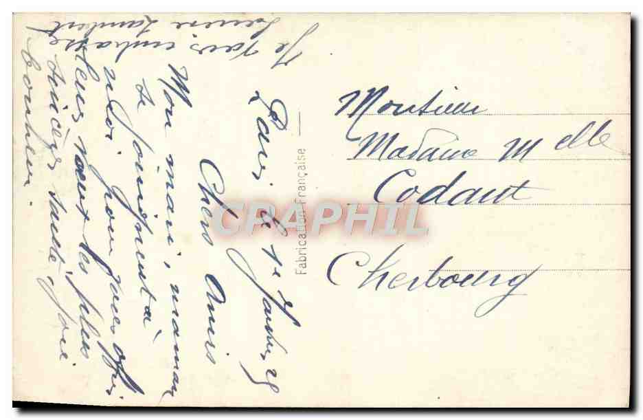 CPA Fantaisie Fleurs  — Verso