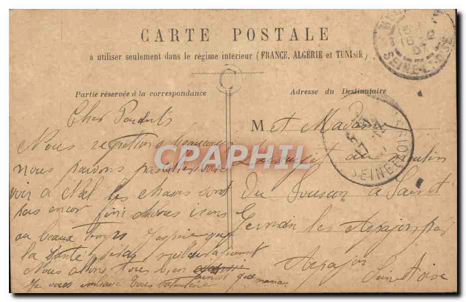 CPA Paris Gare Saint Lazare — Rückseite