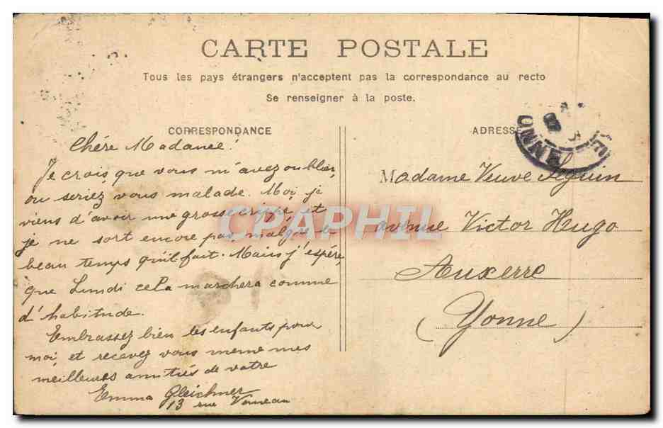 CPA Paris Gare Saint Lazare — Verso
