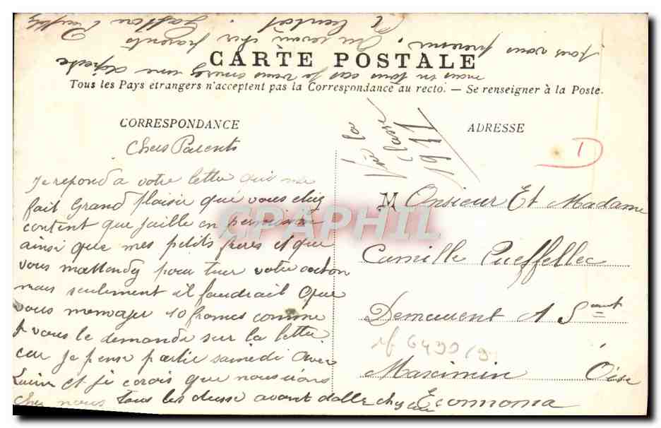 CPA Paris Rue du Havre et Gare Saint Lazare — Rückseite