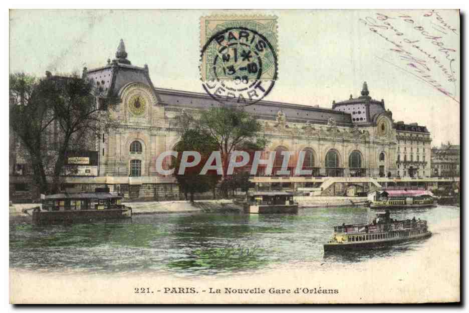 CPA Paris La Nouvelle Gare d'Orleans Bateau Peniche 