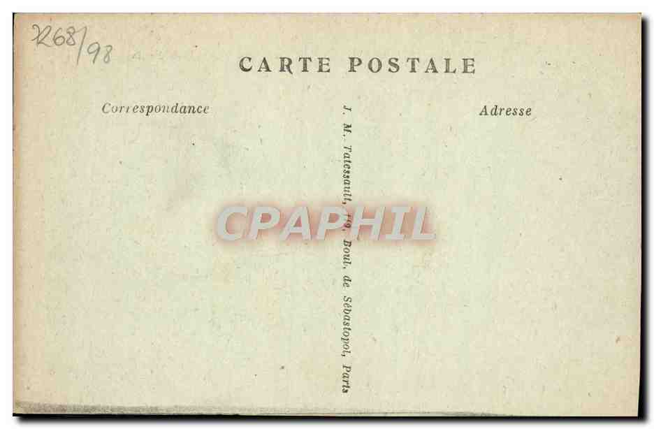 CPA Paris La Gare du Nord et le Boulevard Denain — Rückseite