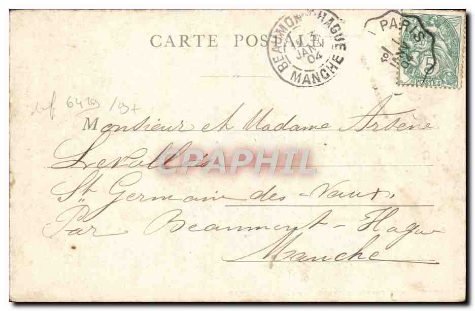 CPA Paris Boulevard De Strasbourg Gare De L'Est — Rückseite