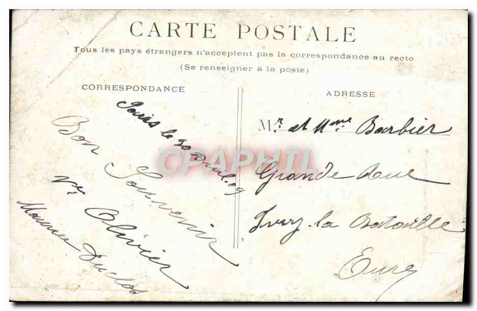 CPA Paris La Gare de Lyon — Rückseite