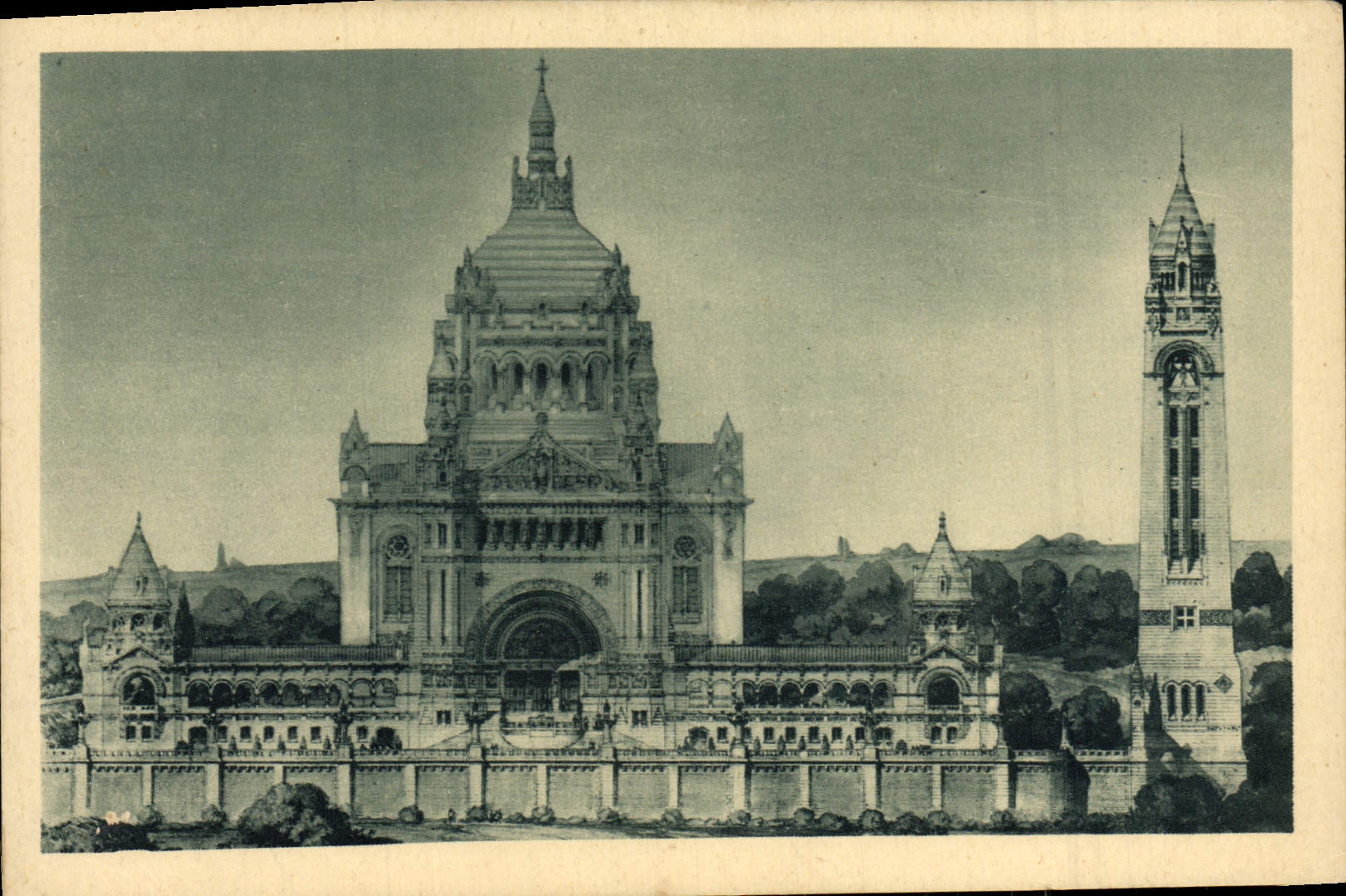 Basilique de Lisieux — Vue Générale du Projet — Éditions C.B.S.T. - Lisieux