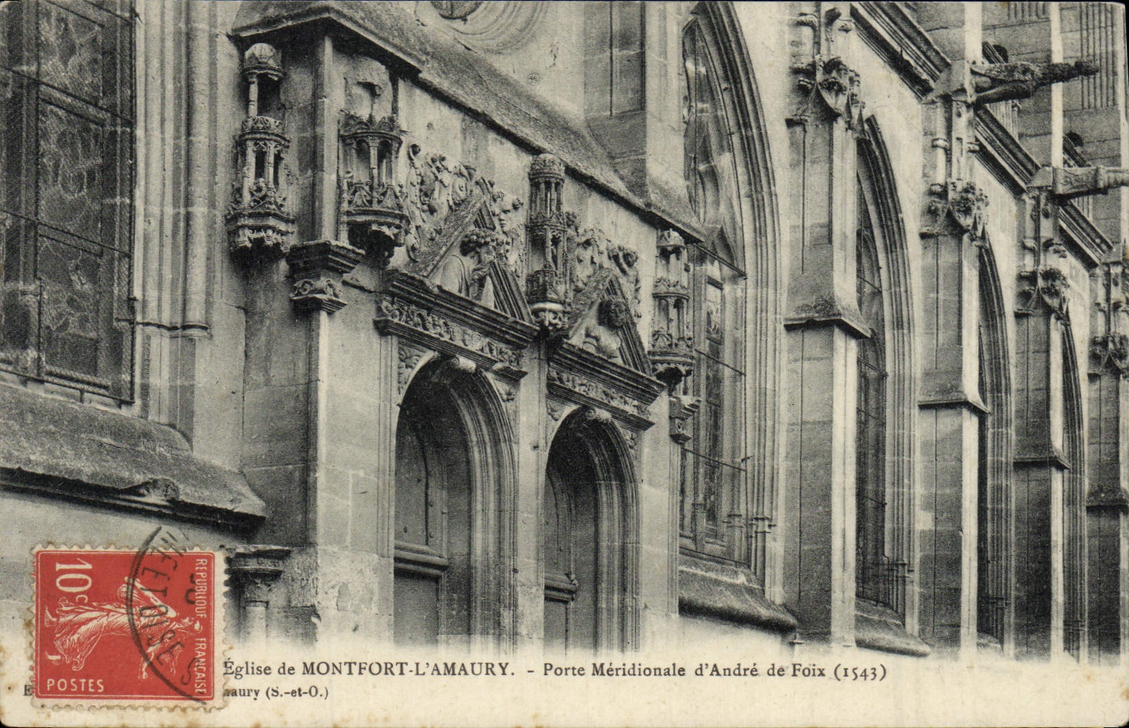 Kirche von Montfort-l'Amaury — Südtor von André de Foix (1543) — Verlag: S.-et-O.