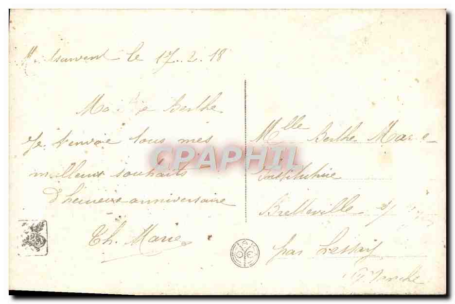 CPA Salon Hiver Anglade Le Matin Dans La Haute Correze  — Verso