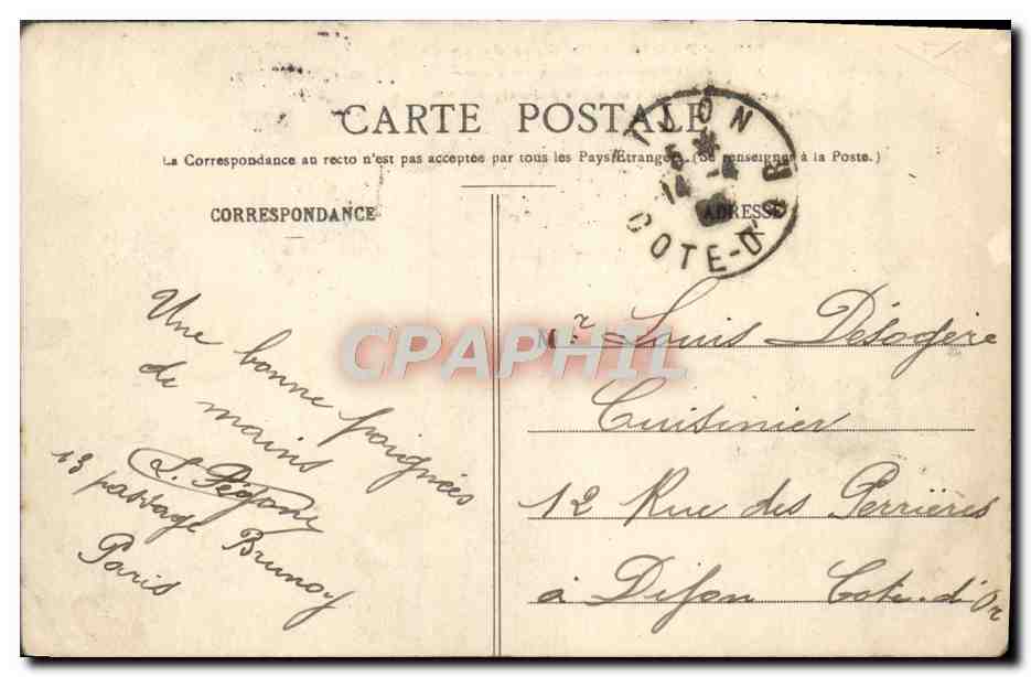 CPA Paris Gare de Lyon — Rückseite