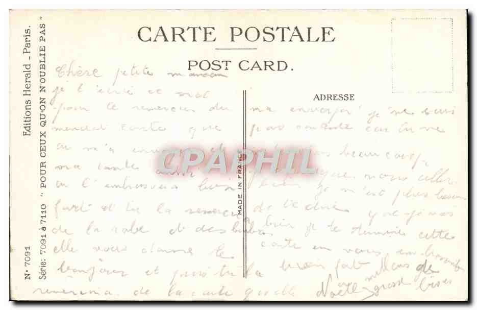 CPA Un Gros Baiser Enfants — Rückseite