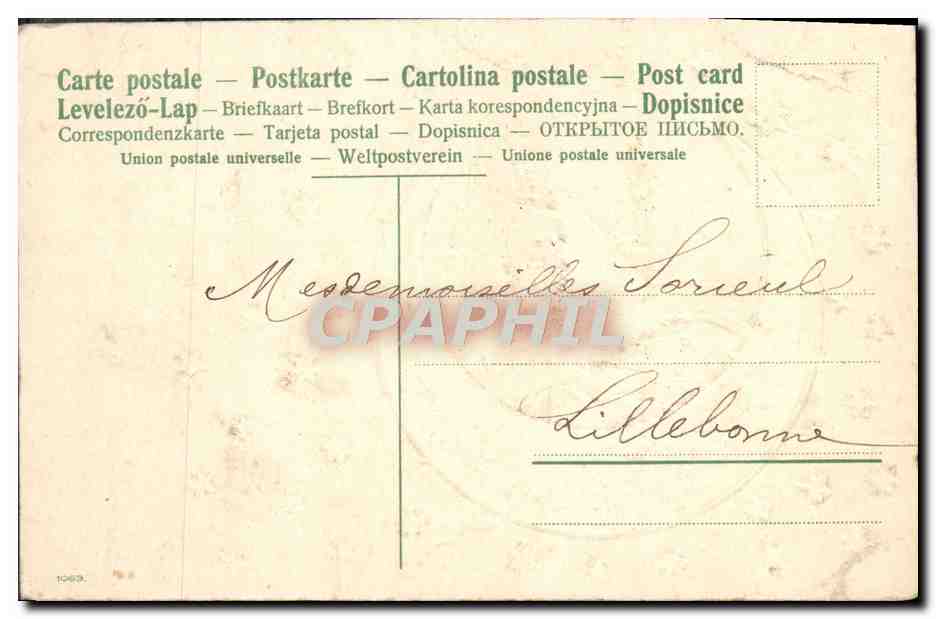 CPA Fantaisie Maison Lune — Rückseite
