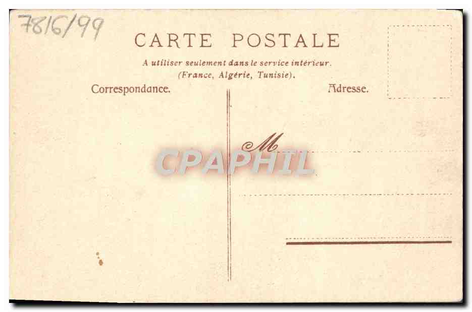 CPA Fantaisie Chateau — Verso