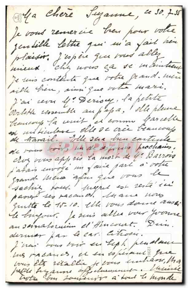 CPA Fantaisie Maison — Verso