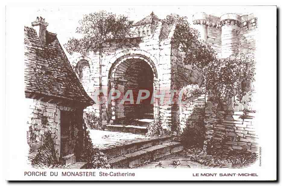 CPM Le Mont Saint Michel Porche Du Monastere Ste Caherine
