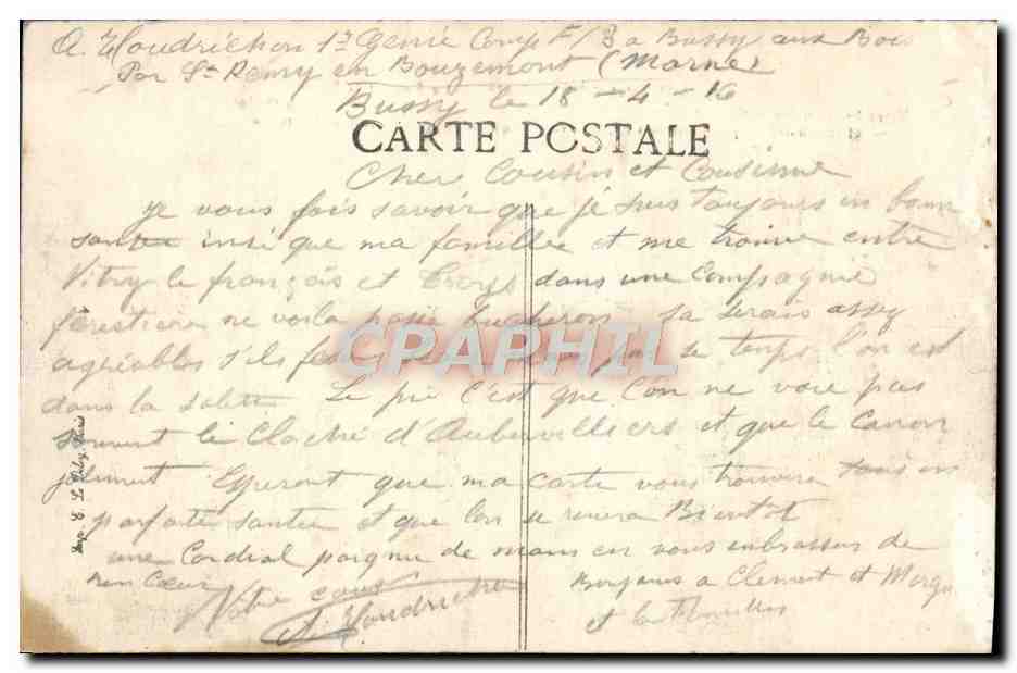 CPA Vitry Le Francois Le Pont et la Porte — Verso