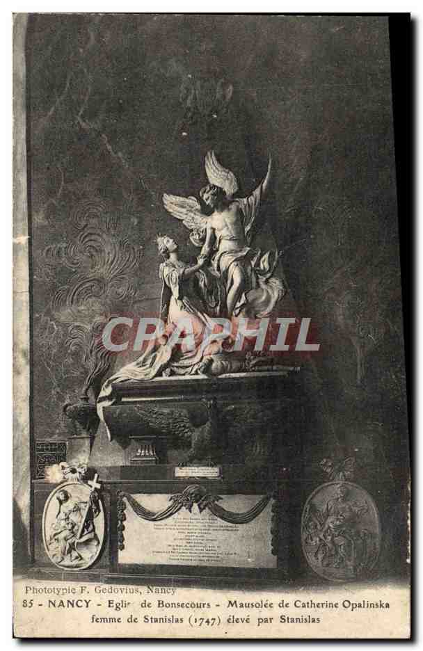 CPA Nancy Eglise de Bonsecours Mausolee de Catherine Opalinska femme de Stanislas