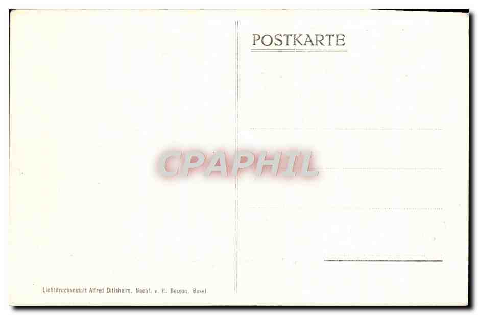 CPA Holbein Der Leichnam Christi im Grabe Basel — Verso