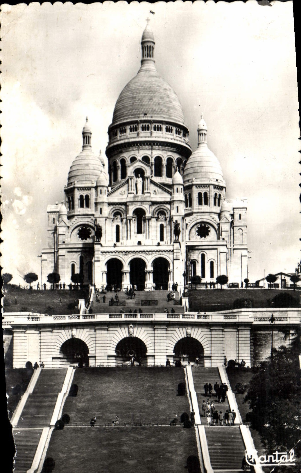 Tarjeta postal moderna París Basílica del Sagrado Corazón