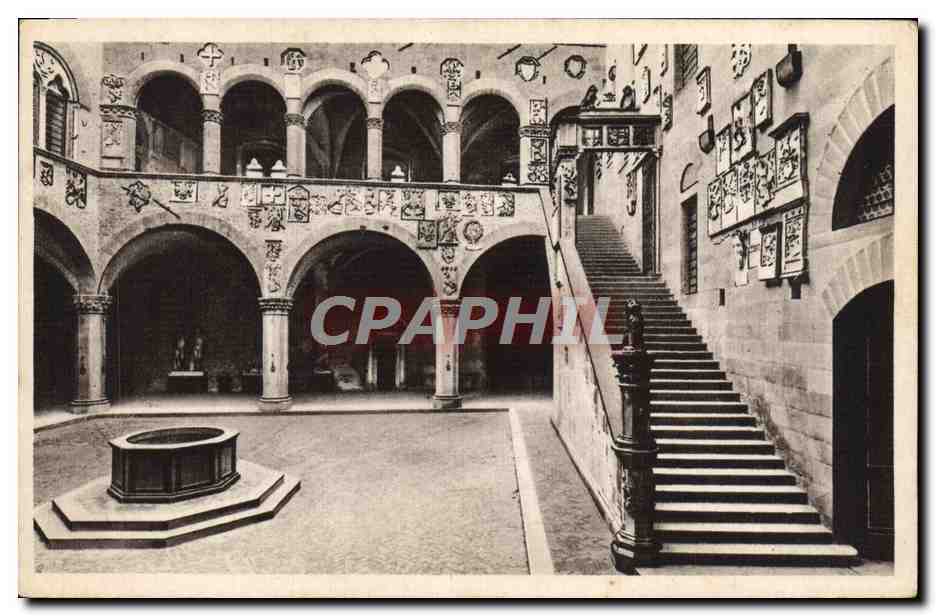 CPA Firenze Cortile e Scala Del Palazzo del Podesta