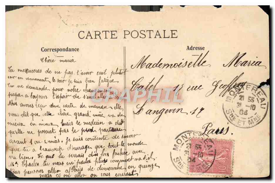 CPA Montereau Hotel Du Grand Monarque Au 1er chambre de Napoleoin 1er — Reverso