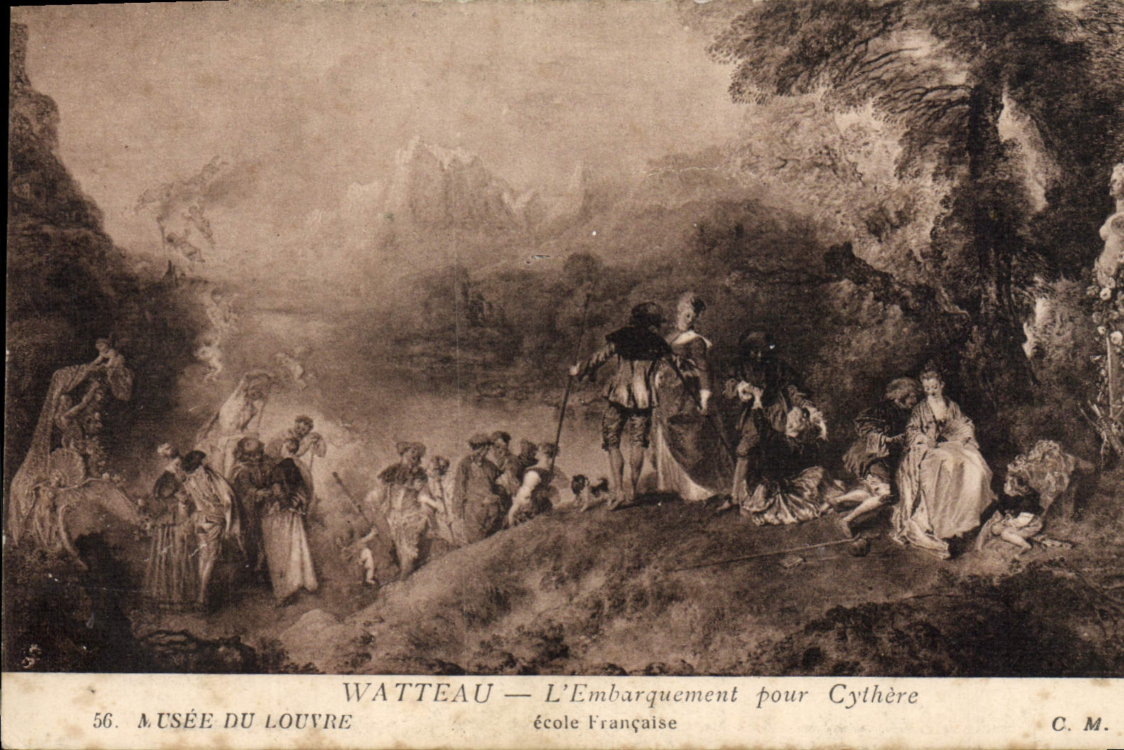 CPA Watteau L'Embarquement Pour Cythere 