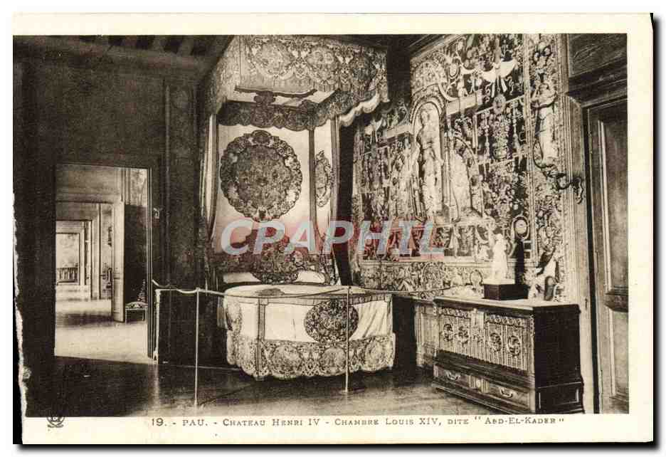 CPA Pau Chateau Henri IV Chambre Louis XIV dite Abd el Kader