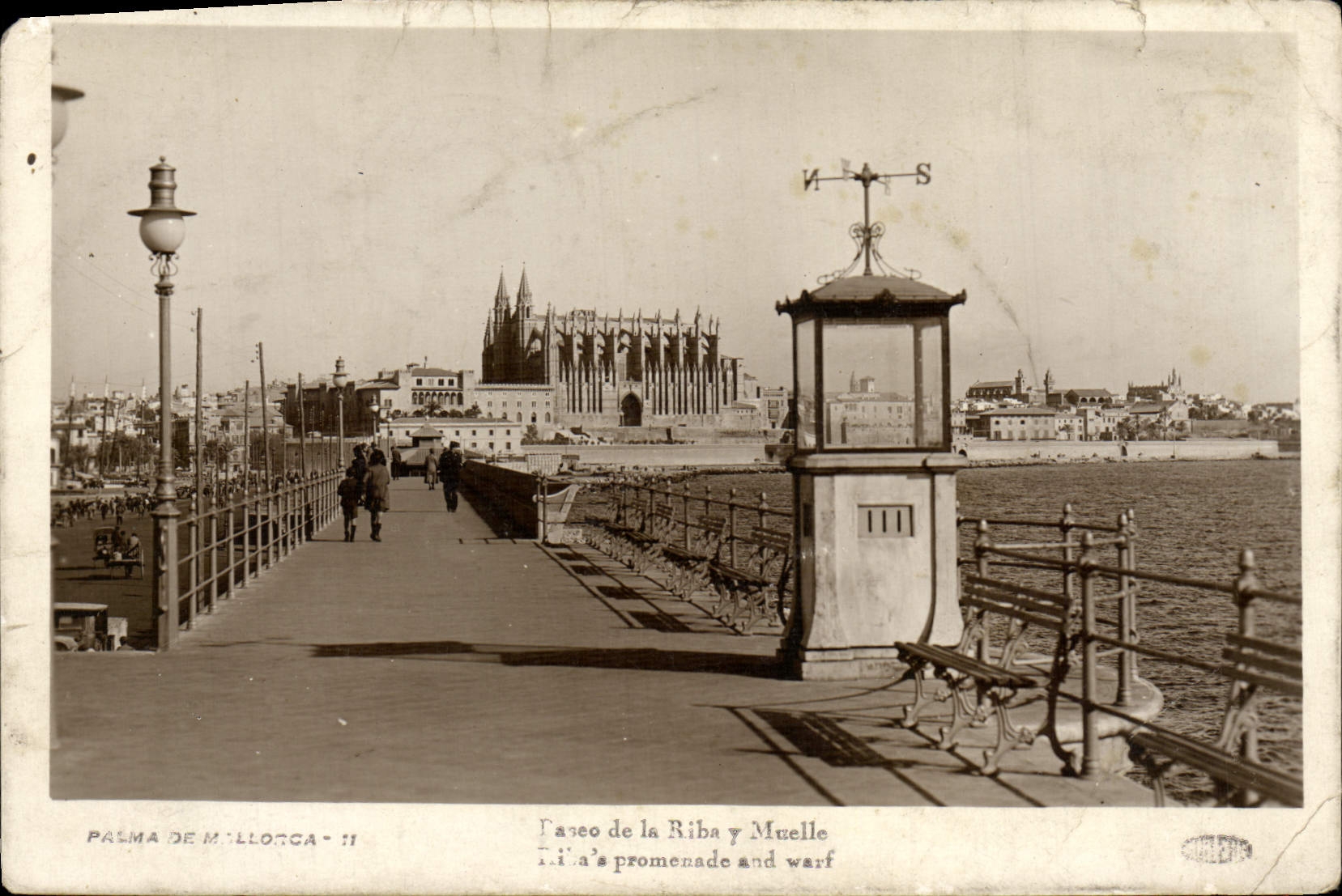 CPA Palma de Mallorca Paseo de la Riba y Muelle