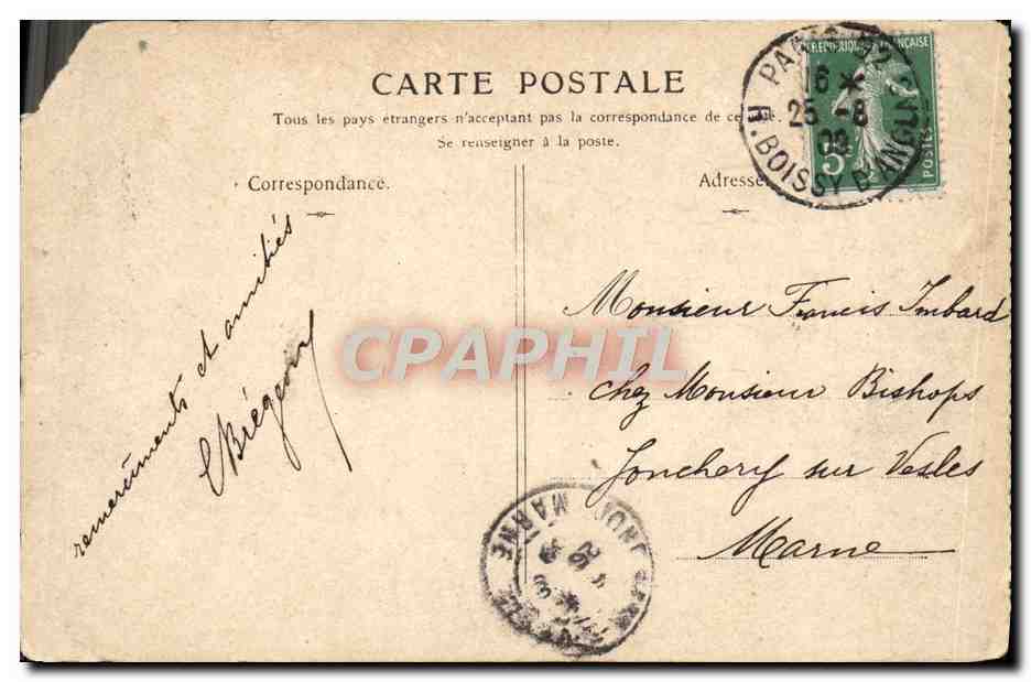 CPATissot Rencontre de Faust et de Marguerite Musee du Luxembourg — Verso