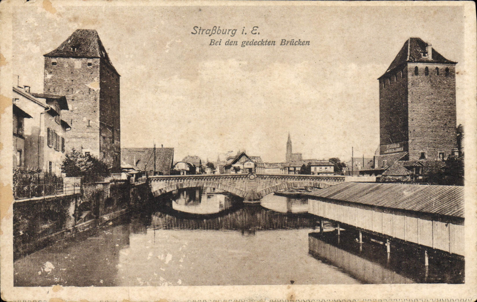 Strasbourg i. E. — Bei den gedeckten Brücken — Éditeur H. H. H. Nr. 16 6606