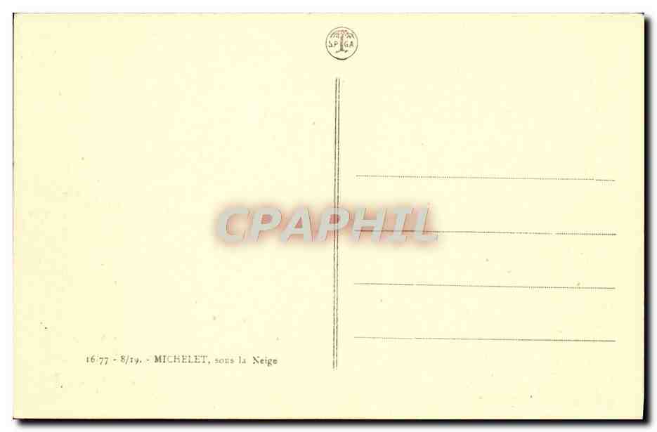 CPA Michelet Sous La Neige — Verso