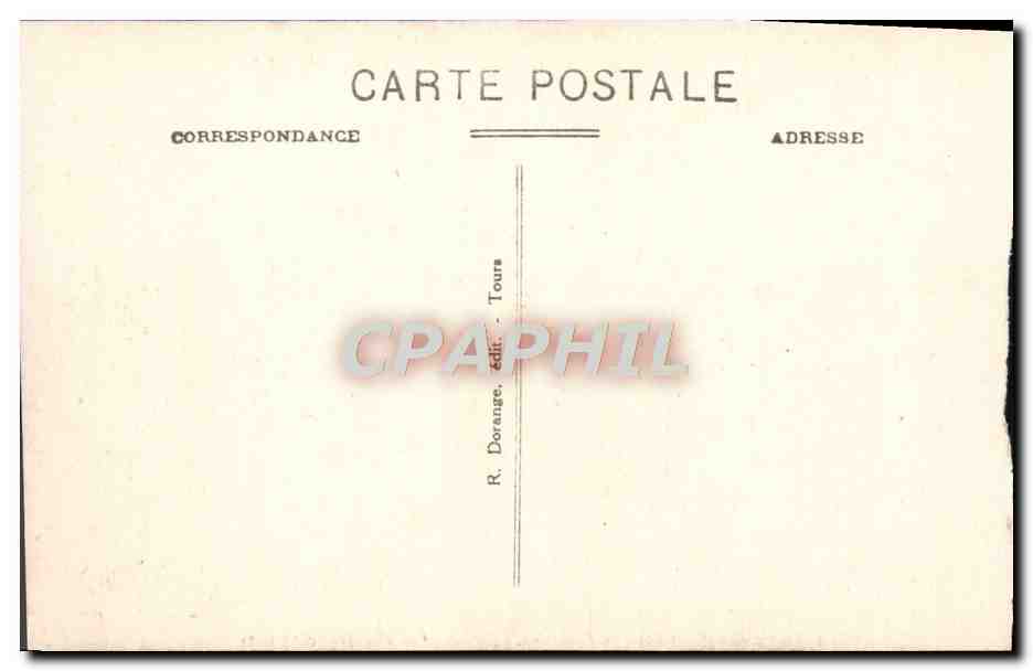 CPA Langeais Le Chateau L'Eglise et le Theatre — Rückseite
