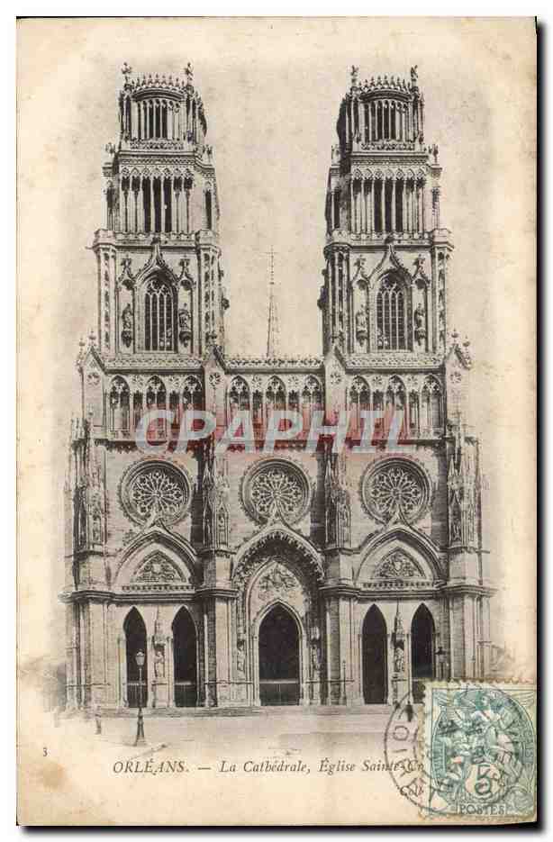 CPA Orleans La Cathedrale Eglise Sainte Croix