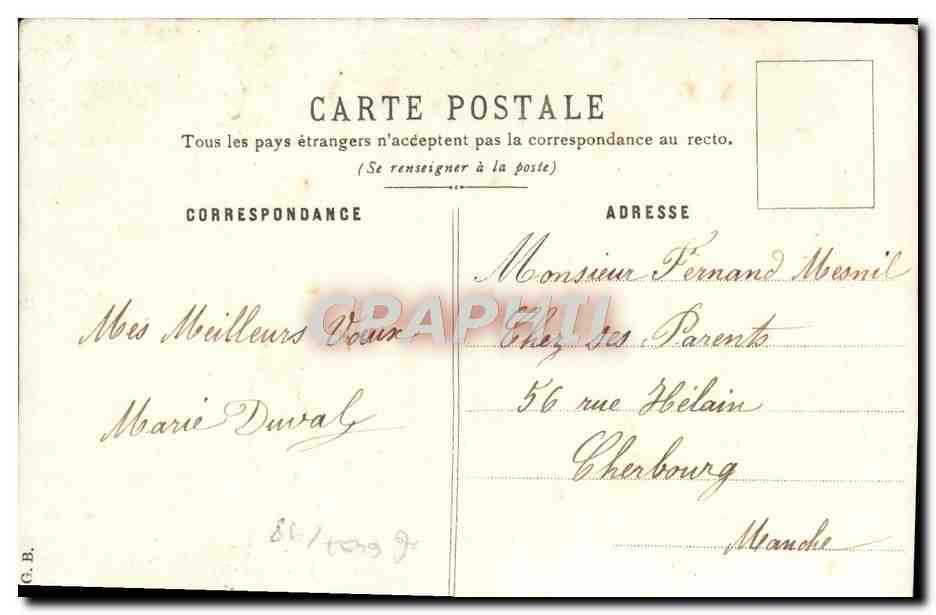CPA Fantaisie Fleurs Bonne Annee — Rückseite